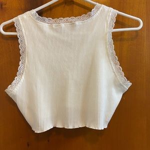 It's a plain white crop top, never been worn